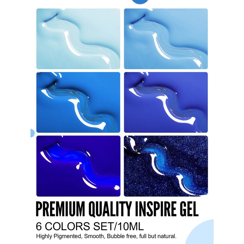 royal blue sparkle gel nail polish, view 7 - MRSLM