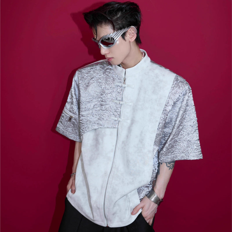 buckle padded shoulder T-shirt - MRSLM