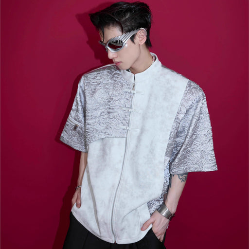 buckle padded shoulder T-shirt - MRSLM