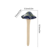 4-piece ceramic garden mushroom ornaments, view 7 - MRSLM