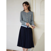 contrast color knit sweater, view 4 - MRSLM