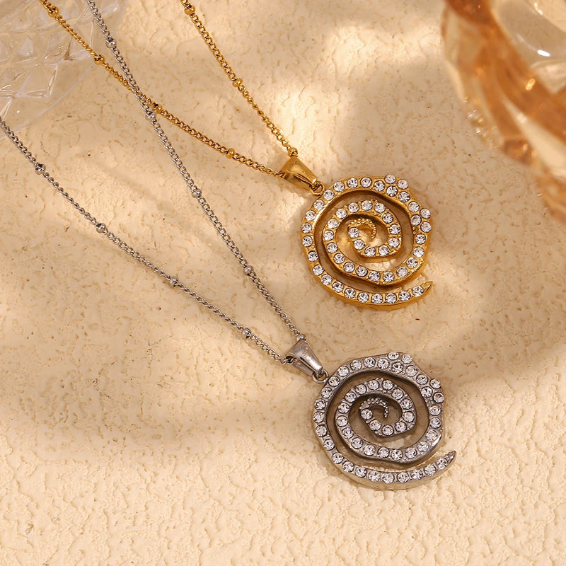 spiral pendant necklace, view 6 - MRSLM
