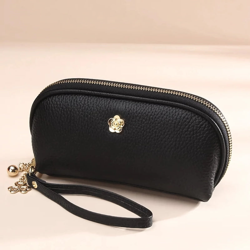 Tassel leather wristlet wallet, view 2 - MRSLM