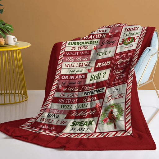 Christmas cardinal fleece throw blanket - MRSLM