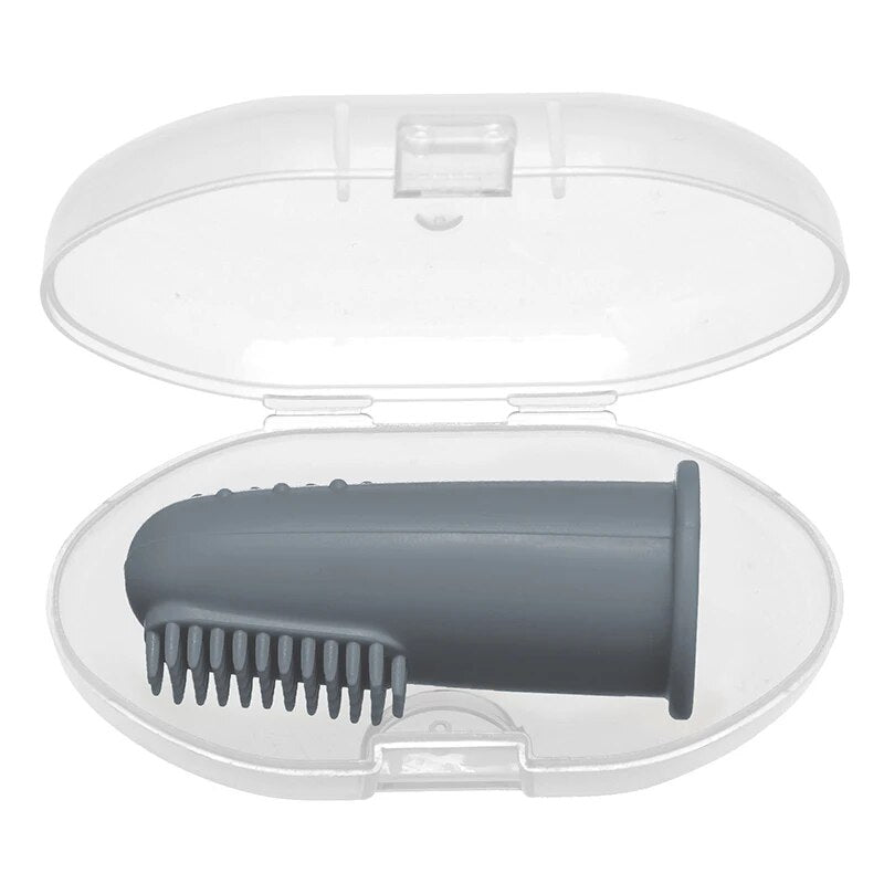 silicone baby finger toothbrush, view 4 - MRSLM