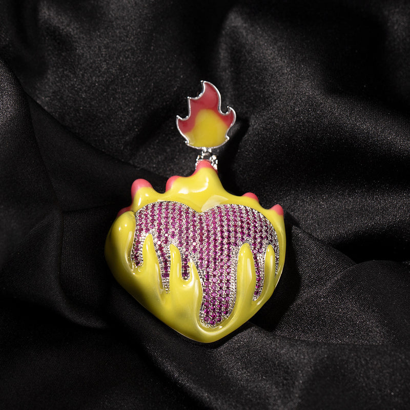 oil drip love sweater necklace, view 2 - MRSLM