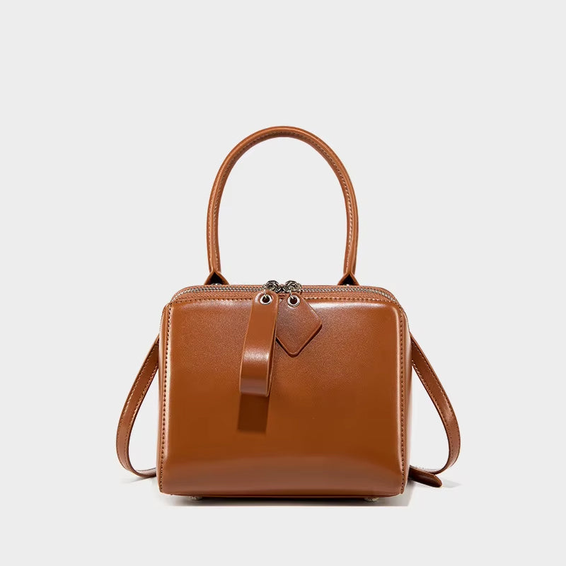 mini genuine leather crossbody bag, view 9 - MRSLM