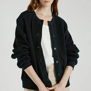 women's waffle knit padded fleece jacket, view 3 - MRSLM