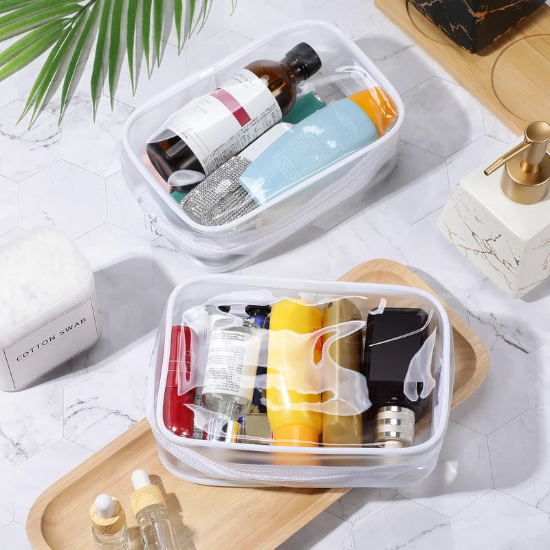 clear pvc travel makeup bag, view 5 - MRSLM