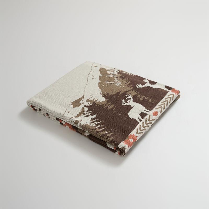 elk mountain forest cotton throw blanket, view 4 - MRSLM