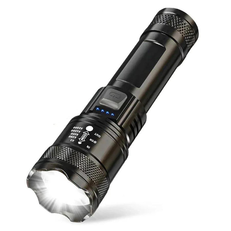 tactical led flashlight with zoom and usb charging - MRSLM