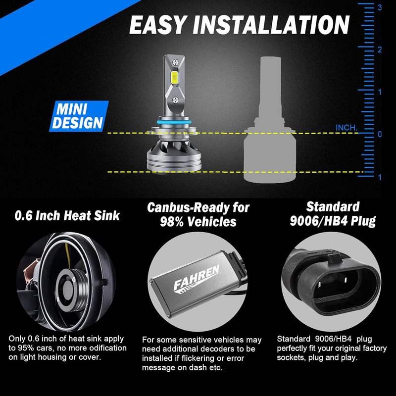 9006/HB4 LED bulbs 6500K cool white, view 4 - MRSLM
