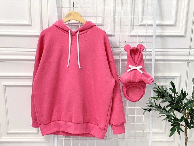 bear ear pet and owner matching hooded sweater, view 2 - MRSLM