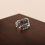 vintage sterling silver geometric ring, view 4 - MRSLM