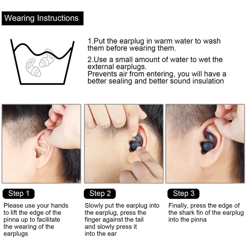 noise reduction silicone ear plugs, view 5 - MRSLM