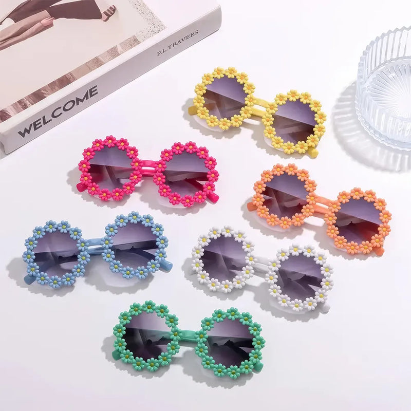 kids round daisy flower sunglasses, view 8 - MRSLM