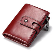 women's genuine leather rfid bifold wallet, view 2 - MRSLM