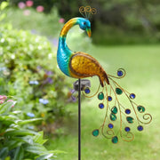 solar LED peacock garden lamp, view 5 - MRSLM