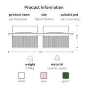 elevated ceramic pet bowls, view 10 - MRSLM