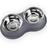 stainless steel anti-slip pet bowls set, view 2 - MRSLM