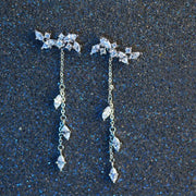women's crystal long tassel earrings, view 5 - MRSLM