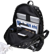 women's skull punk backpack, view 8 - MRSLM