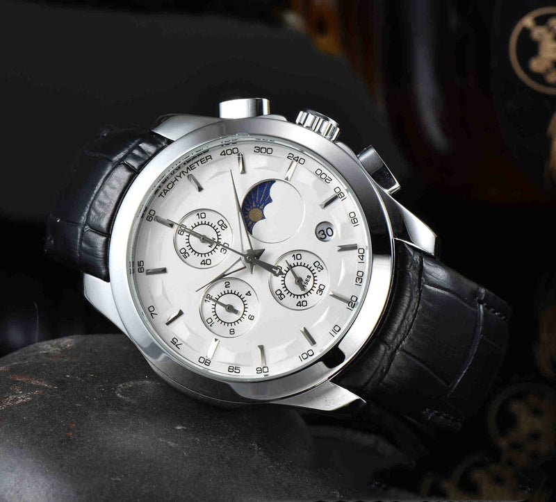 men's six-hand calendar quartz watch, view 15 - MRSLM