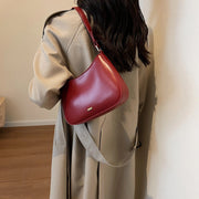 red PU leather crossbody bag, view 8 - MRSLM