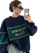 women's padded round neck sweatshirt jacket, view 4 - MRSLM