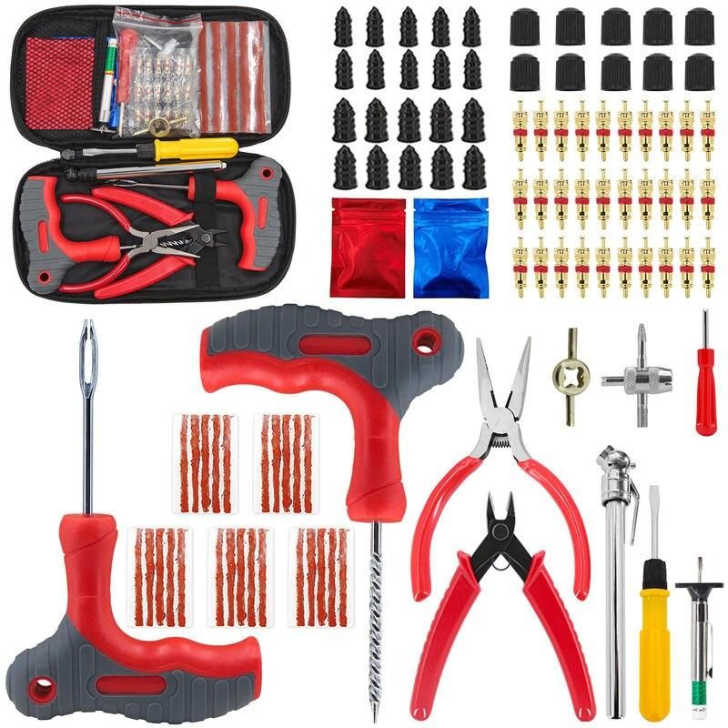 Car tire repair and emergency tool set, view 4 - MRSLM