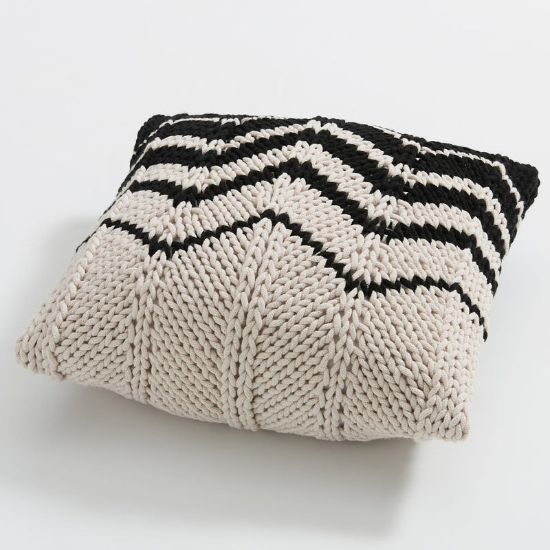 hand crochet chunky knit throw pillow, view 12 - MRSLM