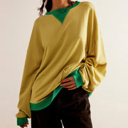 patchwork loose knit pullover, view 3 - MRSLM
