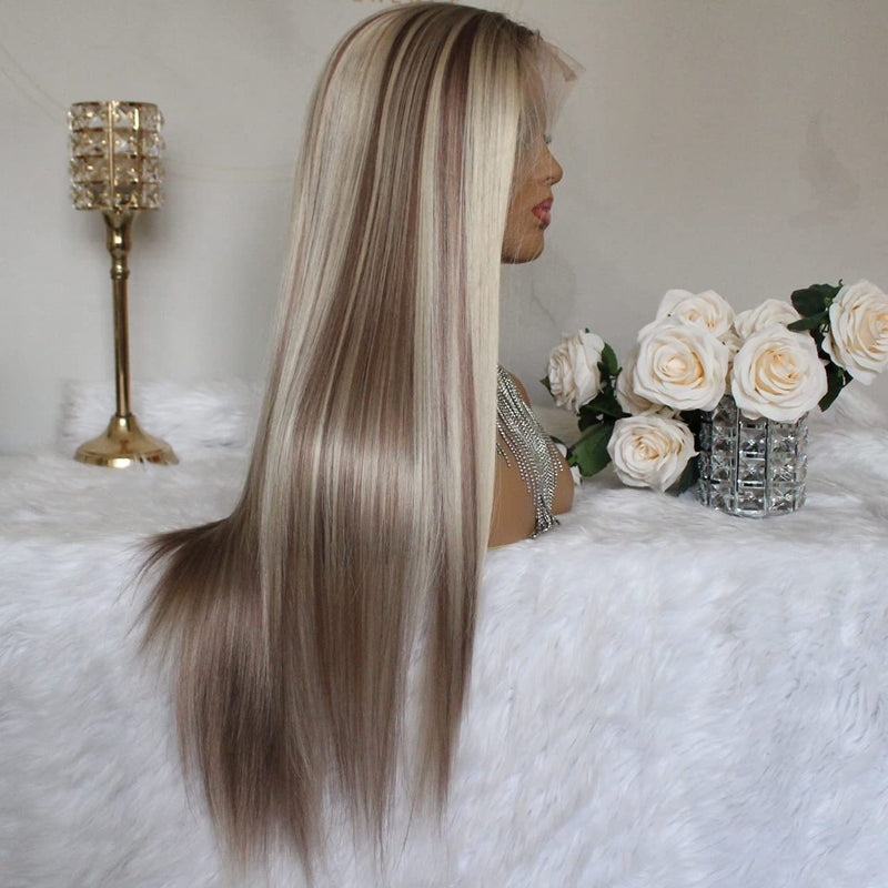 long straight front lace wig, view 4 - MRSLM