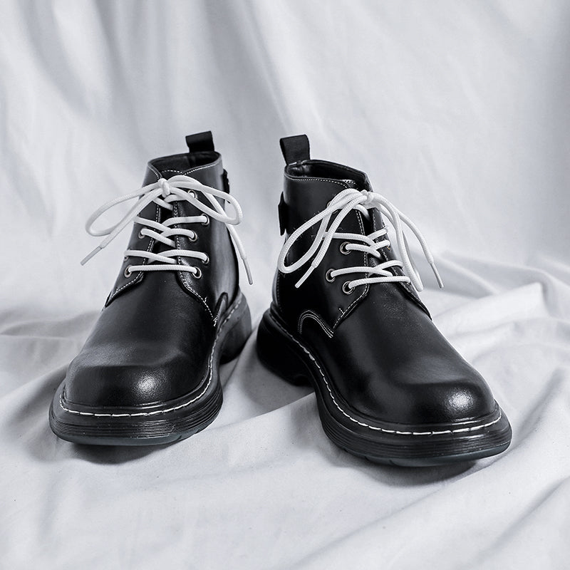 men's leather ankle boots for outdoor work, view 5 - MRSLM