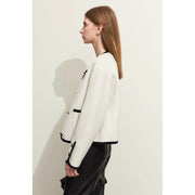 women's crewneck woolen coat, view 7 - MRSLM