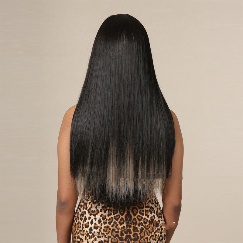 women's long straight wig with bangs, view 5 - MRSLM