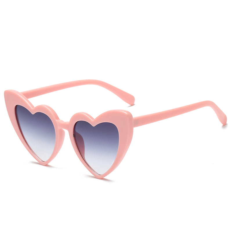heart-shaped rhinestone sunglasses, view 5 - MRSLM