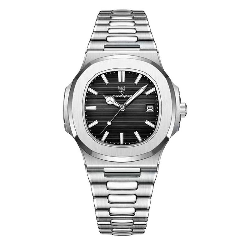 square quartz men's watch, view 4 - MRSLM