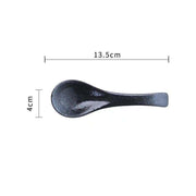 japanese ceramic soup spoon, view 4 - MRSLM