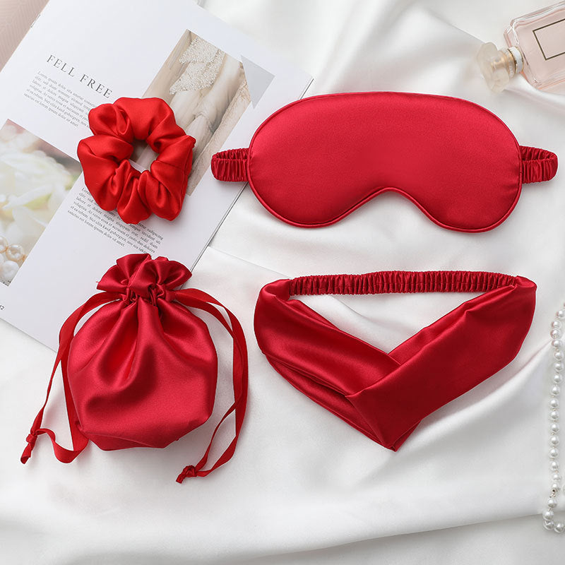 faux silk eye mask and hair rope set, view 6 - MRSLM