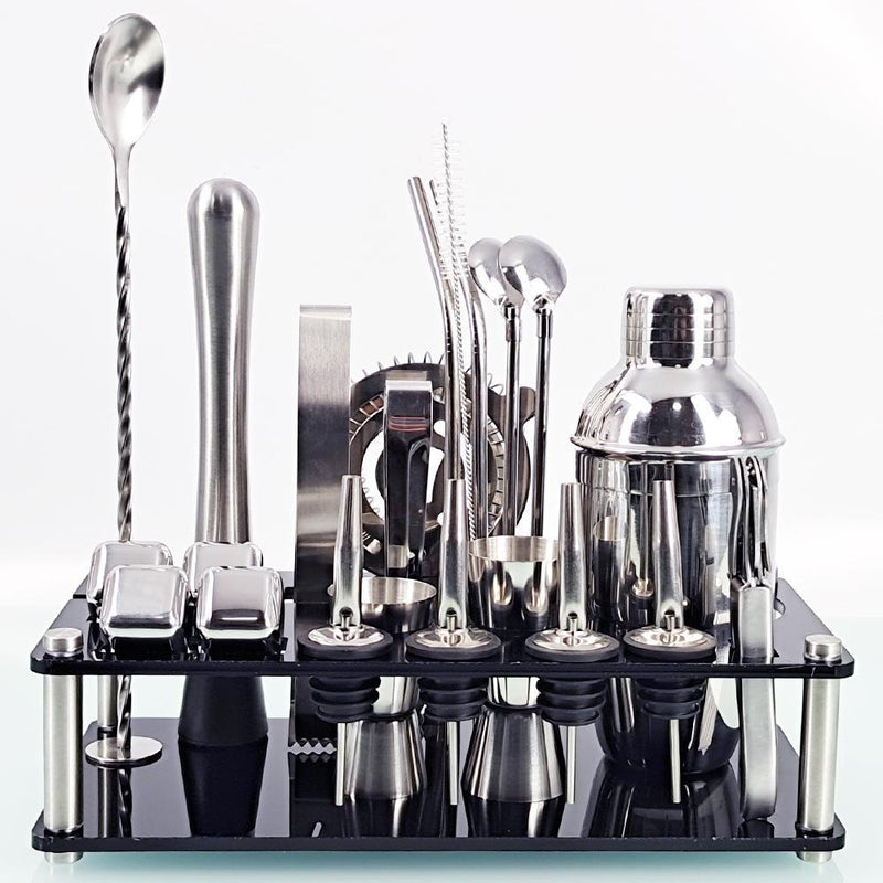 stainless steel acrylic wine mixing tool set, view 3 - MRSLM