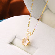 Women's flower crystal clavicle chain - MRSLM