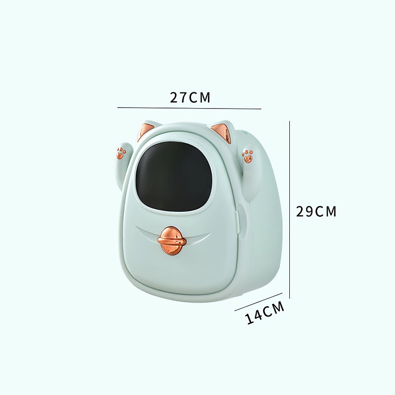 lucky cat tissue box and bathroom organizer, view 10 - MRSLM
