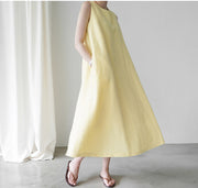 cotton sleeveless swing dress, view 5 - MRSLM