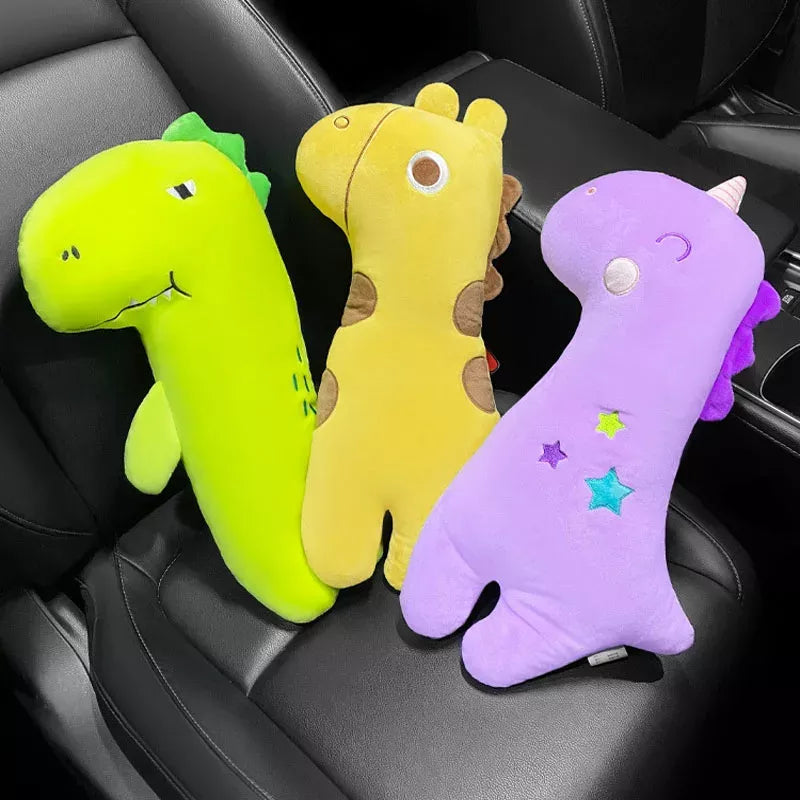 Plush Cartoon Animal Car Seat Belt Covers for Kids: Universal Shoulder Padding Protector