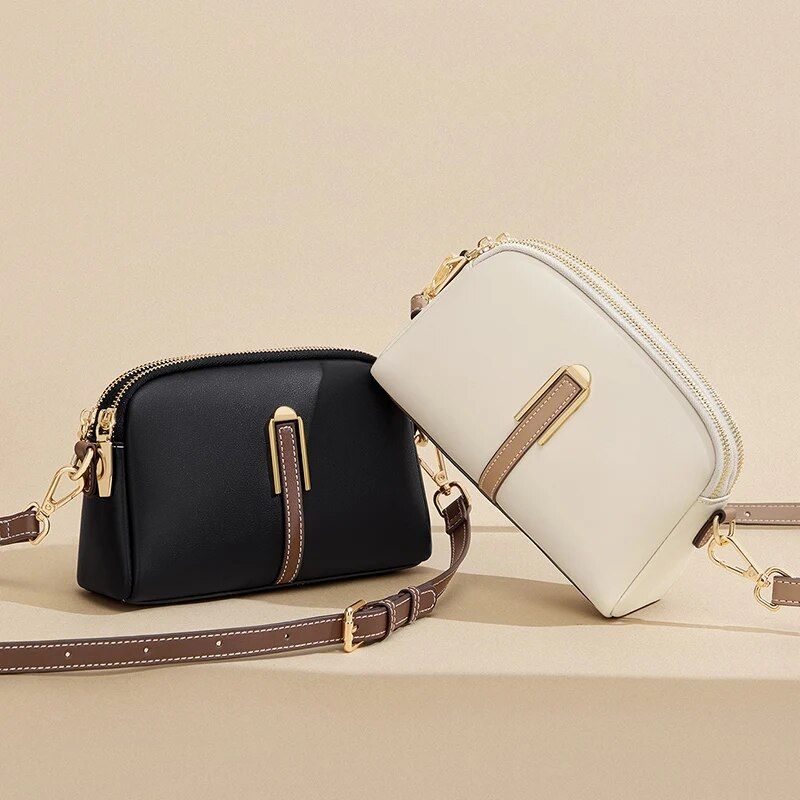 Leather crossbody and shoulder satchel, view 4 - MRSLM