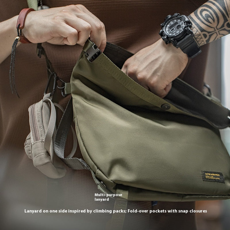 outdoor shoulder messenger bag for men, view 4 - MRSLM