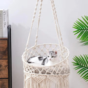 boho hanging cat bed, view 3 - MRSLM