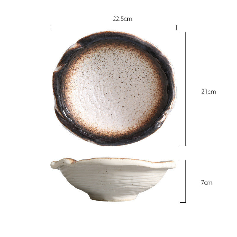 irregular ceramic bowl large deep bowl, view 8 - MRSLM
