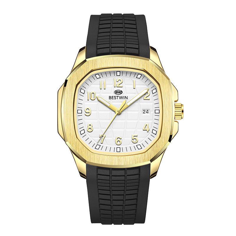 men's silicone strap sports watch, view 4 - MRSLM